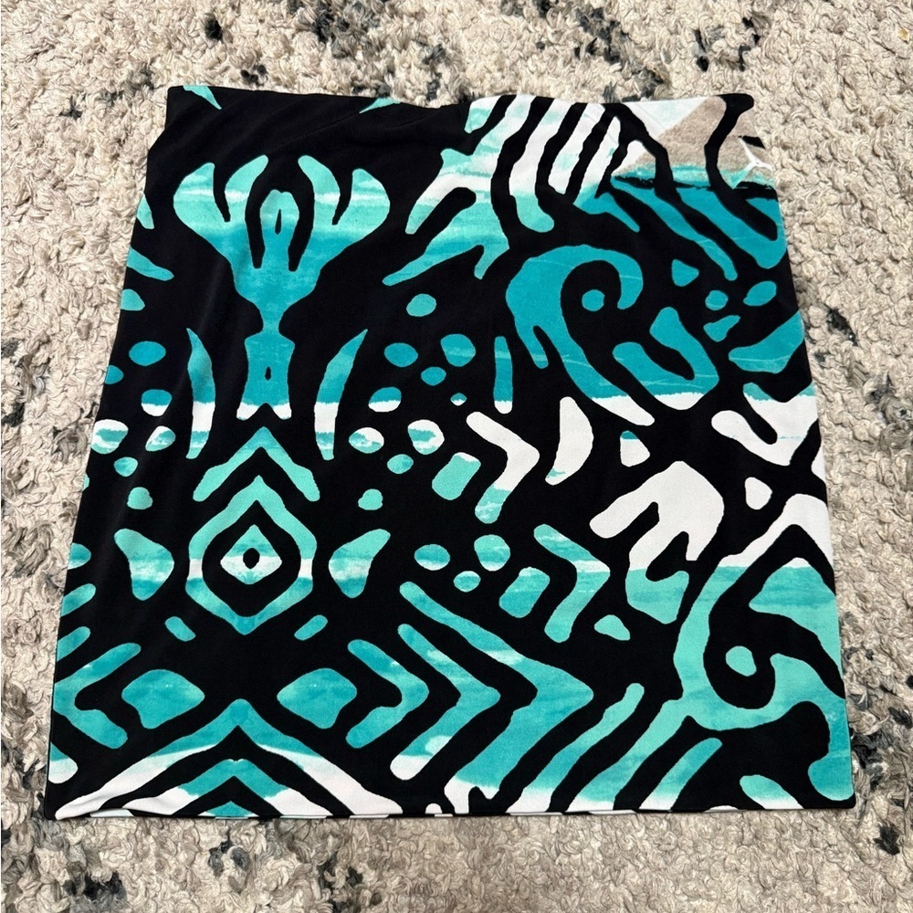 Eva Varro SKIRT Black and Teal Artistic - Picture 2 of 7